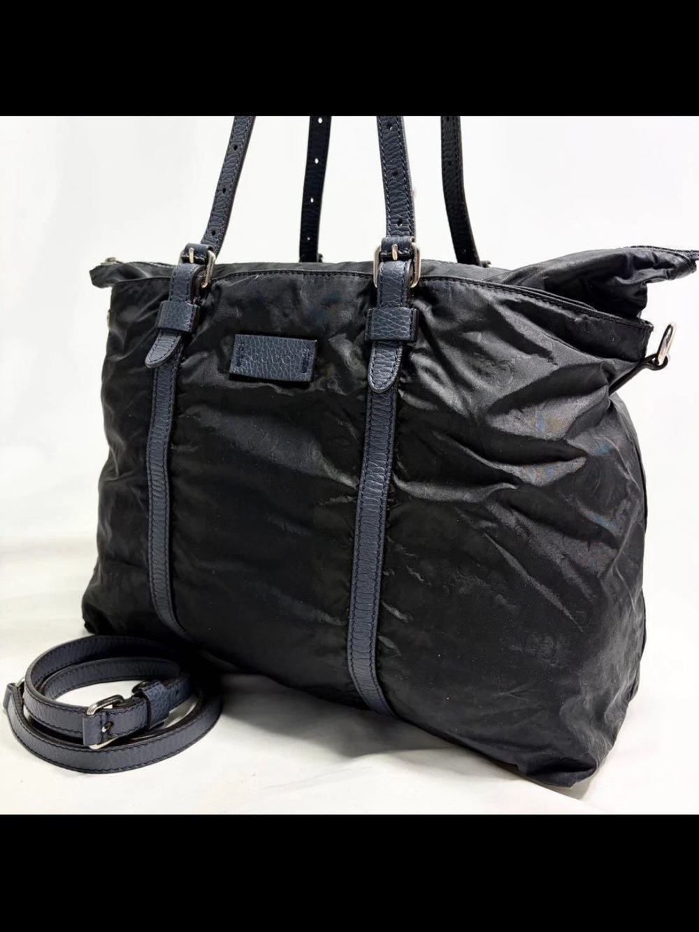 Gucci Black Shoulder Tote with Detachable Strap